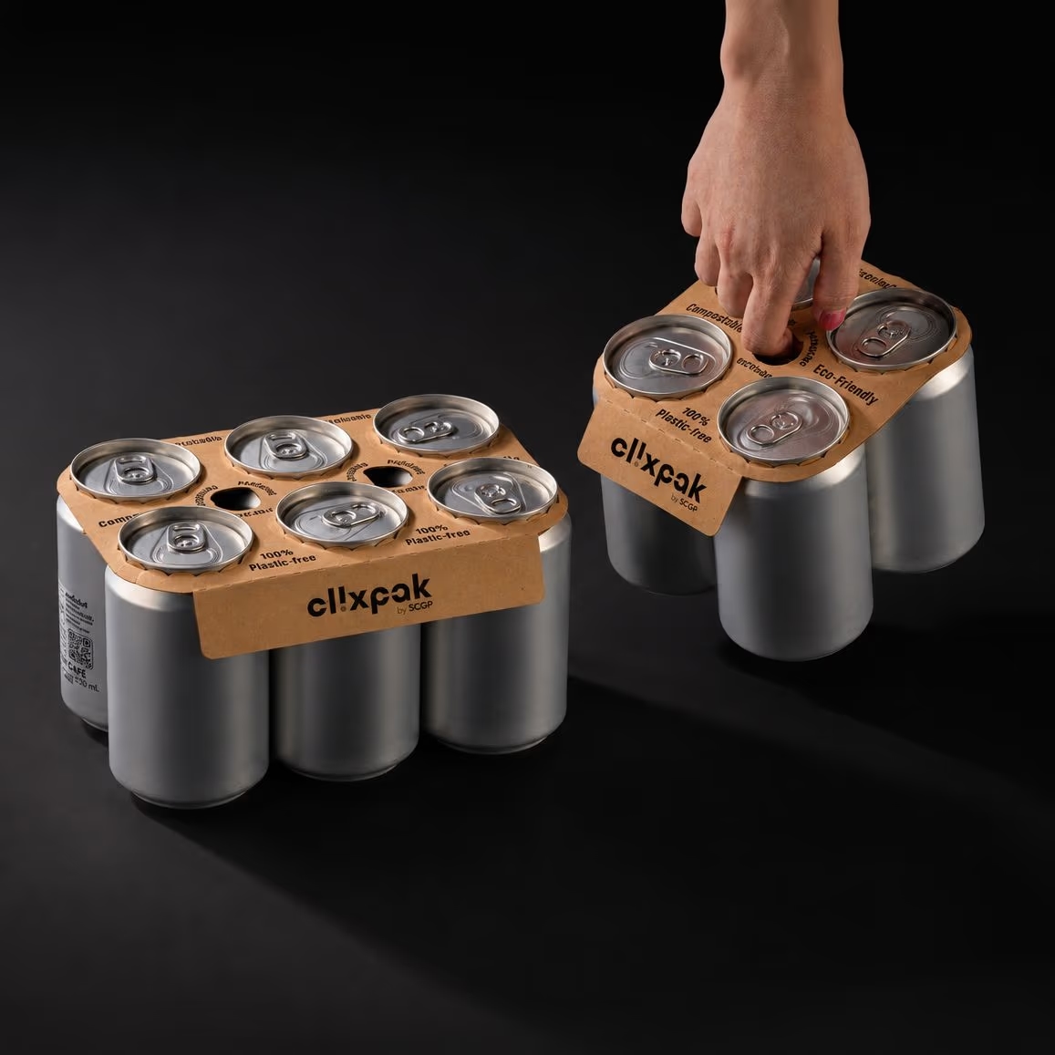 A multi-unit beverage can solution designed for easy one-hand handling,
